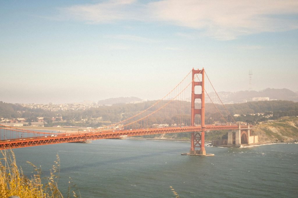 A view of the golden gate bridge in san francisco